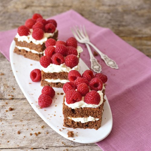 Schoko-Himbeerschnitten