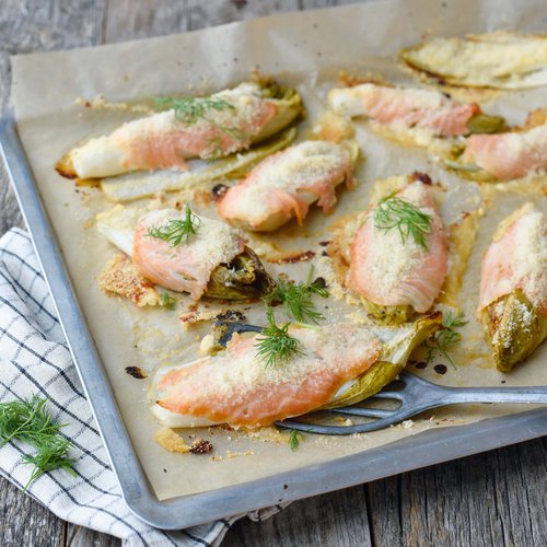 Überbackener Chicorée