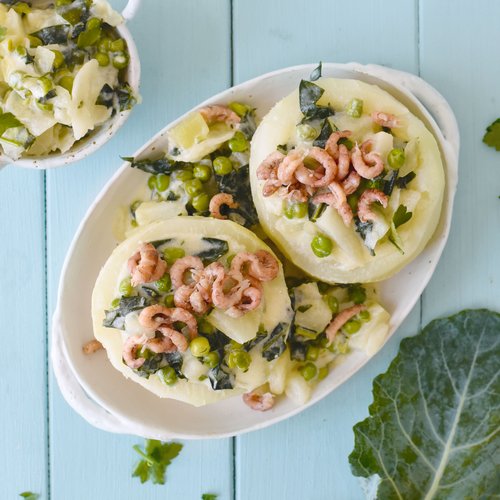 Mit Krabben gefüllter Kohlrabi