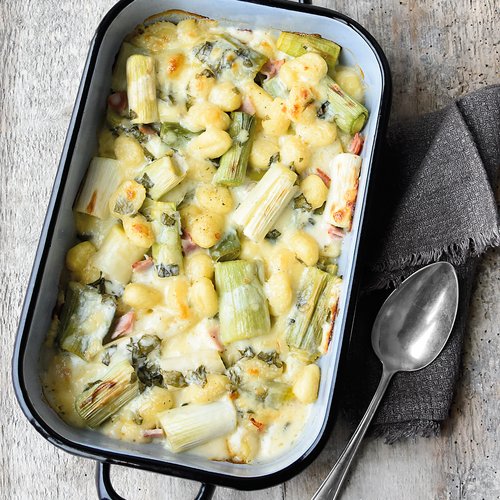 Porree-Gnocchi-Gratin